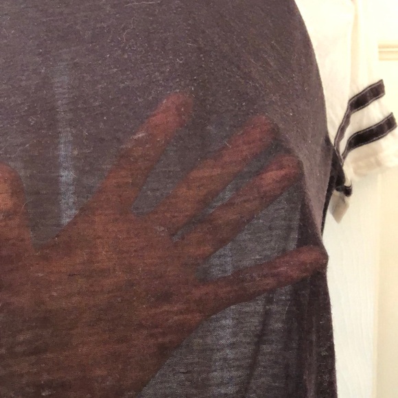 Gray + White Striped Tee - Picture 5 of 9